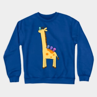 Giraffe with Octopi Crewneck Sweatshirt